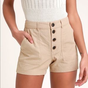 O’Neill Morrison Taupe Button-Up Shorts